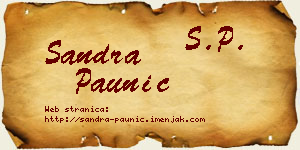 Sandra Paunić vizit kartica